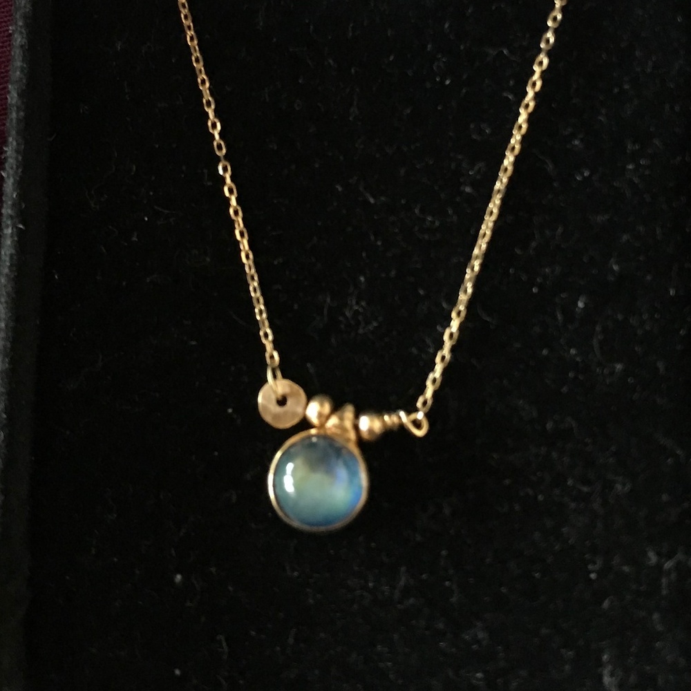 Catbird Nancy Kraskin Blue Moonstone Gold Necklace